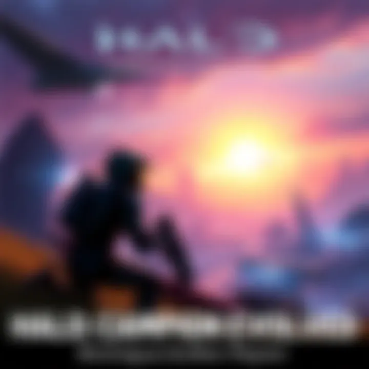A new player exploring a futuristic battlefield in Halo: Campaign Evolved, showcasing iconic characters and vibrant landscapes