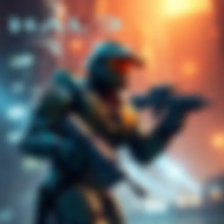 Fan concept art showing modern graphics of Halo: Combat Evolved with updated characters and environments