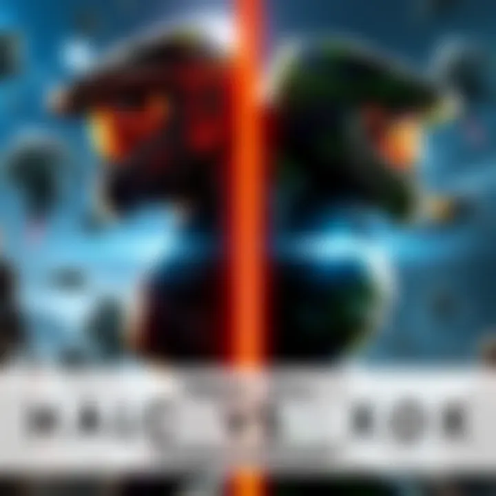 Halo: CE vs. Anniversary Comparison Side-by-side view of Halo: Combat Evolved and Halo: CE Anniversary showing different graphics and styles