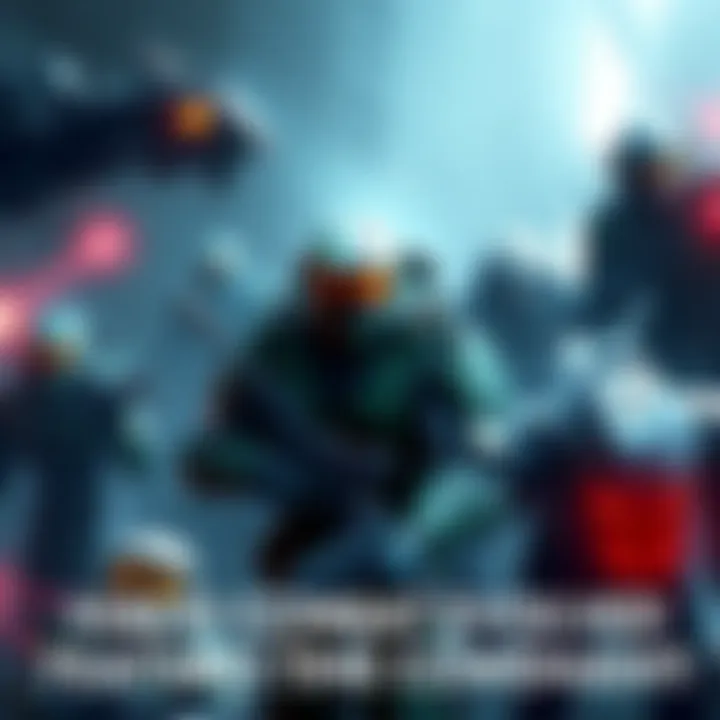 Various Covenant enemies from Halo Combat Evolved, including Grunts and Elites, in an intense battle setting