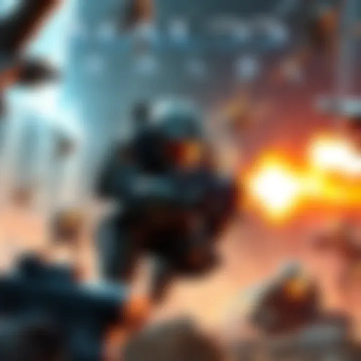 Halo: Combat Evolved Gameplay A scene showcasing intense gameplay from Halo: Combat Evolved featuring a character in a futuristic suit battling enemies.