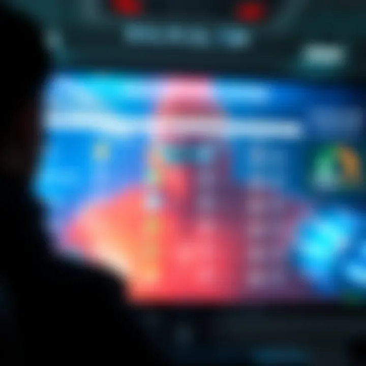 A gamer looking at a screen displaying the ranking system of Halo games with various ranks and achievements listed.