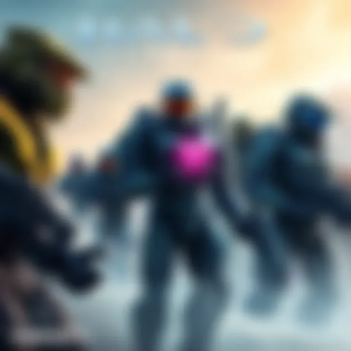 A visual representation of various iconic Halo characters showcasing their designs and traits.