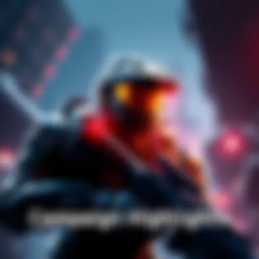 A scene from Halo Infinite showing Master Chief in action during a campaign mission