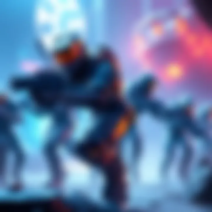 Players engaging in the co-op campaign of Halo Infinite, highlighting teamwork and action during missions.