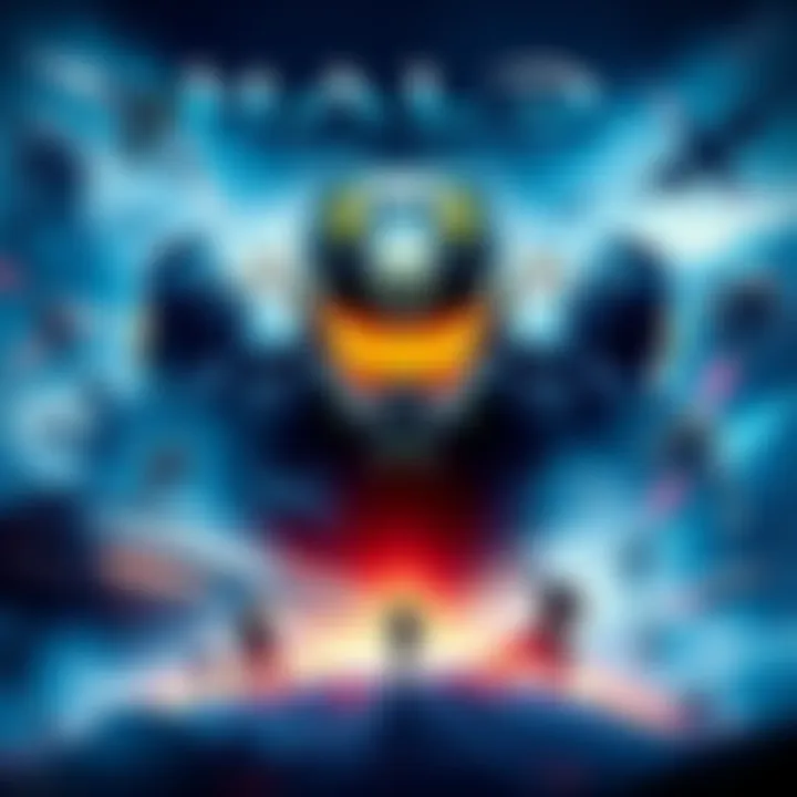 A collage showing Halo Infinite gameplay with modern graphics and a classic Halo: Combat Evolved cover art.