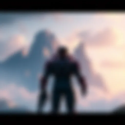 A character from Halo Infinite stands in a dramatic pose, looking towards a futuristic landscape, representing the scrapped cut scene.