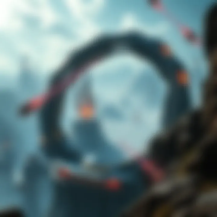 Fan art depicting a Halo level on the outer walls of a ring, showcasing a vast environment with sci-fi elements and action scenes.