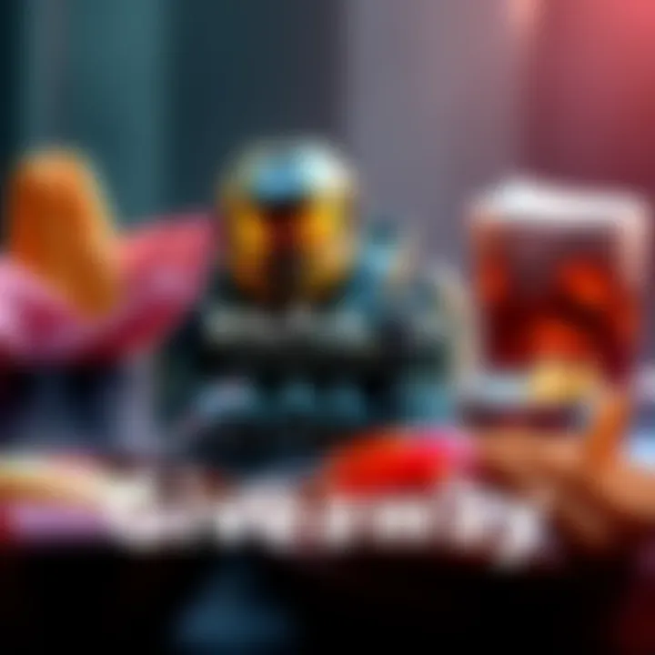 A graphic promoting a giveaway for Halo: The Master Chief Collection, featuring breakfast foods and dinner items.