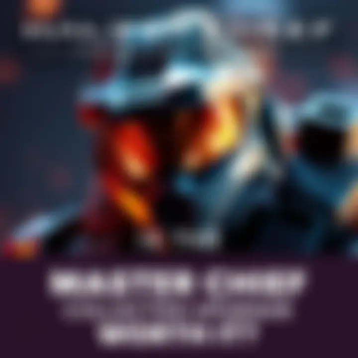 Close-up of Halo Master Chief in action showcasing game graphics