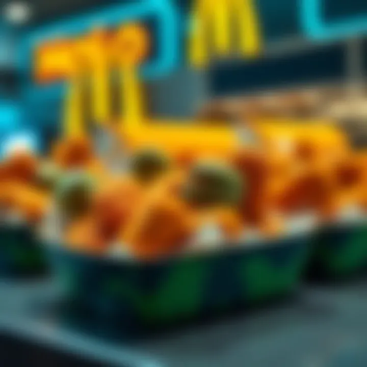 Halo Nuggies at McDonald's A tray of Halo-themed chicken nuggets with a McDonald's logo in the background