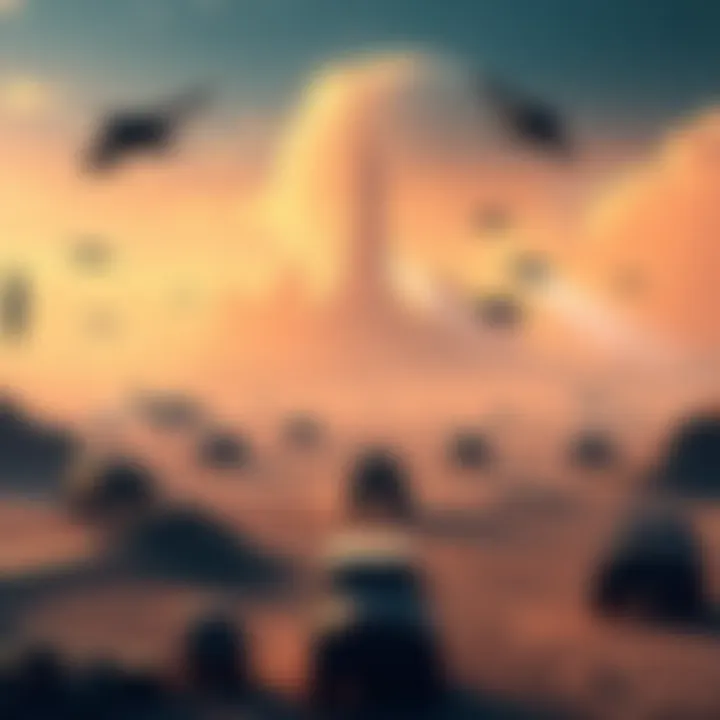 A nostalgic scene of a massive sandbox map from an old Halo PC game featuring various vehicles and aircraft