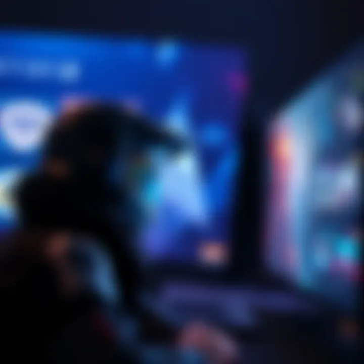 Halo player exploring new game options A gamer looking at a screen showing game logos like Destiny 2, Call of Duty, and The Finals, contemplating a new adventure outside Halo.