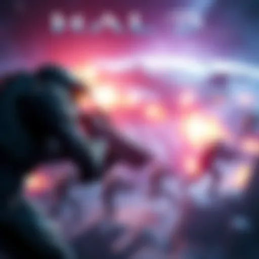 Scene from the Halo Reach Evolved trailer showing intense firefights and new gameplay features