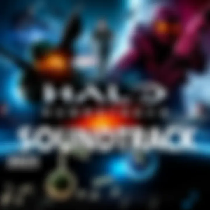Collage of top Halo soundtrack tracks featuring iconic game scenes and music notes