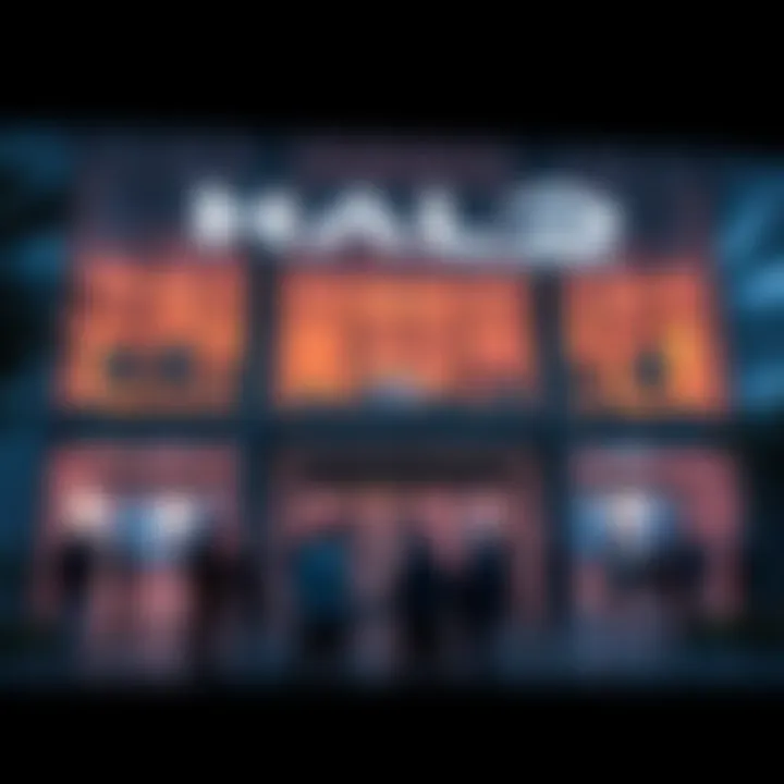 Exterior view of Halo Studios headquarters with employees gathering outside, showing concern over recent allegations against the head of the studio.