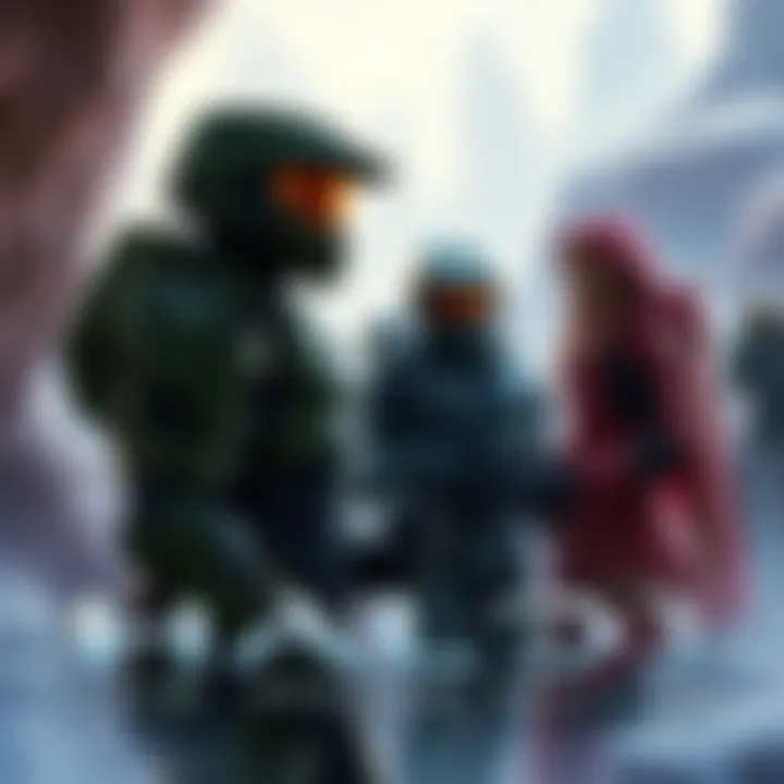 A scene from the Halo TV show depicting key characters discussing story adjustments for season three