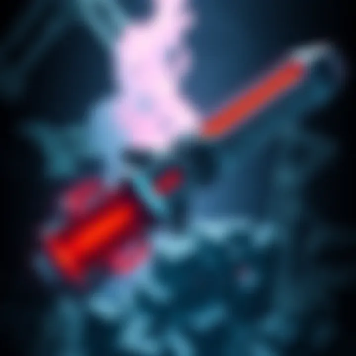 Close-up of a Hammer Forged weapon enhanced with Accurized perks, showcasing its design and features in a void build setting.