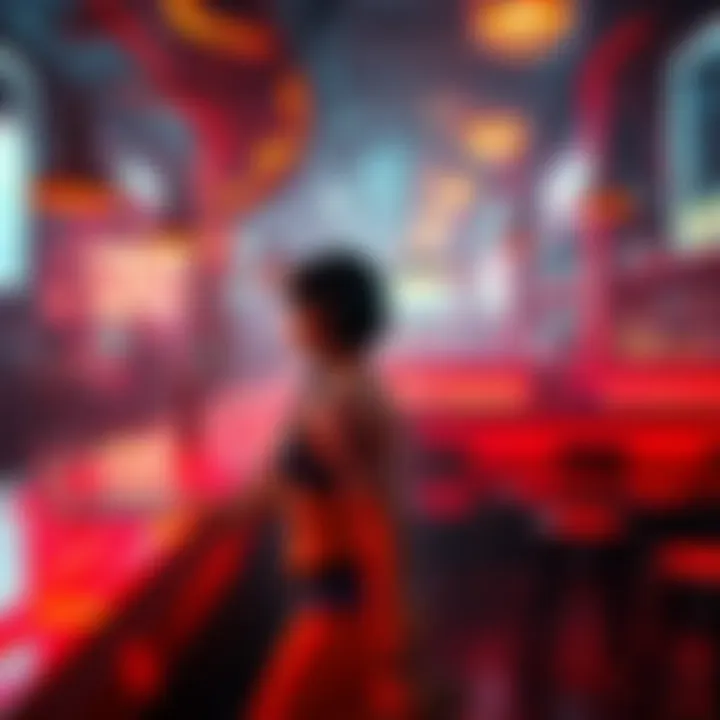 A scene showing Hanako standing alone at a bar in Cyberpunk's Embers location, with players avoiding her presence in the background.