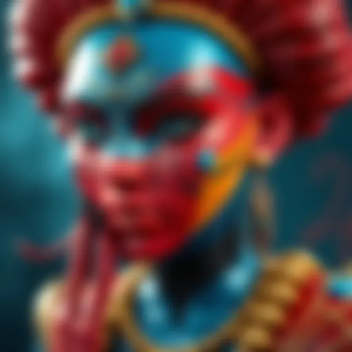 Hand-Painted Sheva Figure A vibrant hand-painted figure of Sheva created by artist ZiiC3D, showcasing detailed craftsmanship and unique artistry.