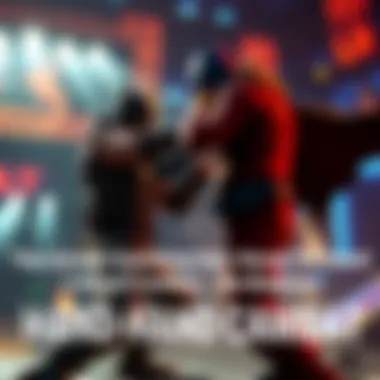 Hand-to-hand combat in video games A character engaging in intense hand-to-hand combat in a vibrant game environment