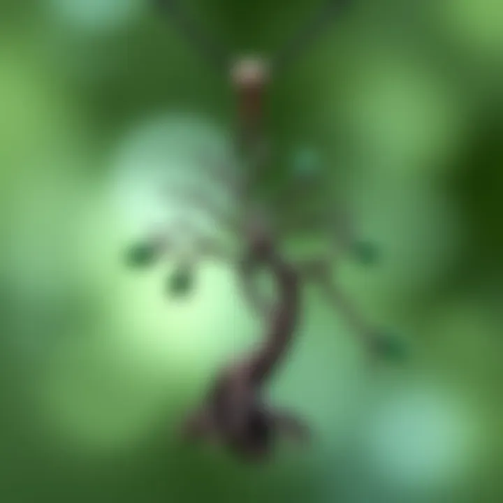 Handcrafted Tree Pendant A beautifully crafted tree pendant showcasing detailed branches and leaves, perfect for nature lovers.