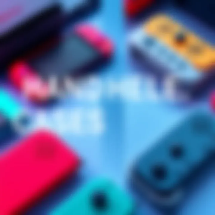 A variety of stylish handheld cases for the Switch 2, showcasing different colors and designs.
