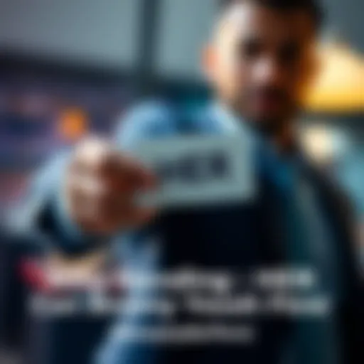 A person confidently handing over a document labeled HER, symbolizing a strategic move for financial gain.