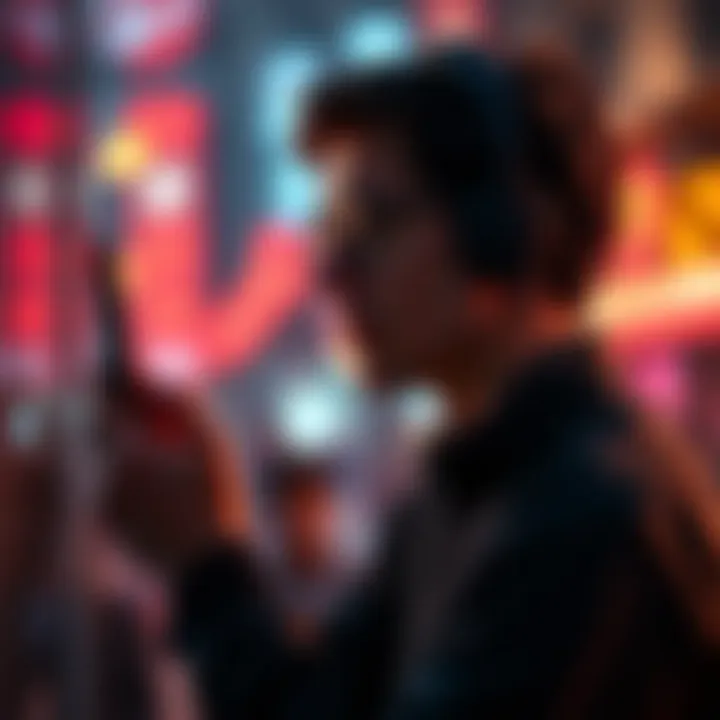 A person speaking to a device, showcasing hands-free technology and cognitive reliance