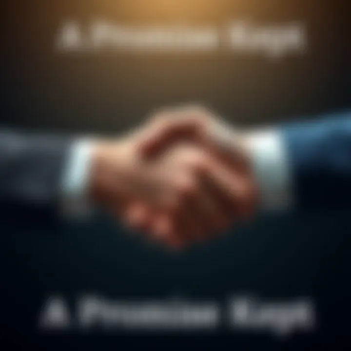 Hands Shaking in Agreement Two people shaking hands to symbolize a promise kept and commitment in relationships