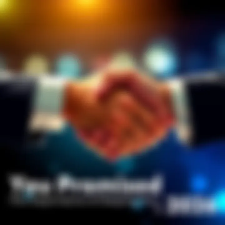 Two people shaking hands to signify trust and commitment