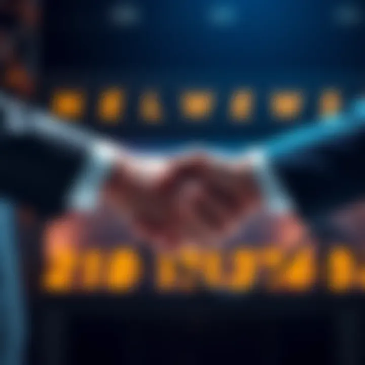 Two people shaking hands to symbolize agreement and concessions in competition