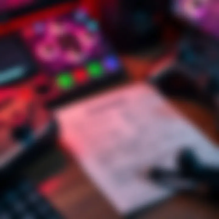 A close-up of a handwritten cheat sheet on a desk beside a gaming console and controller, highlighting notes and strategies for gameplay.