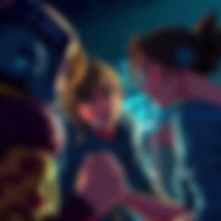 Hannah interacting with other characters, highlighting emotional moments in the game narrative