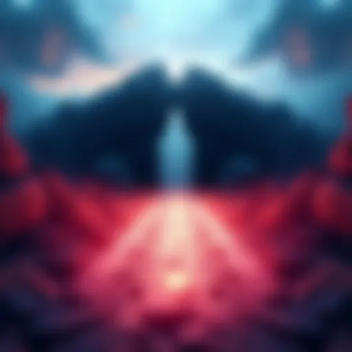 A visual representation of two paths, one leading to Hanson and the other to BARGHEST, symbolizing the choices people face.