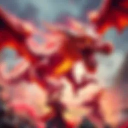Hanzo's Dragon Ultimate A visual representation of Hanzo's Dragon ability in gaming, showcasing a dragon made of energy soaring through a battlefield with characters in the background.