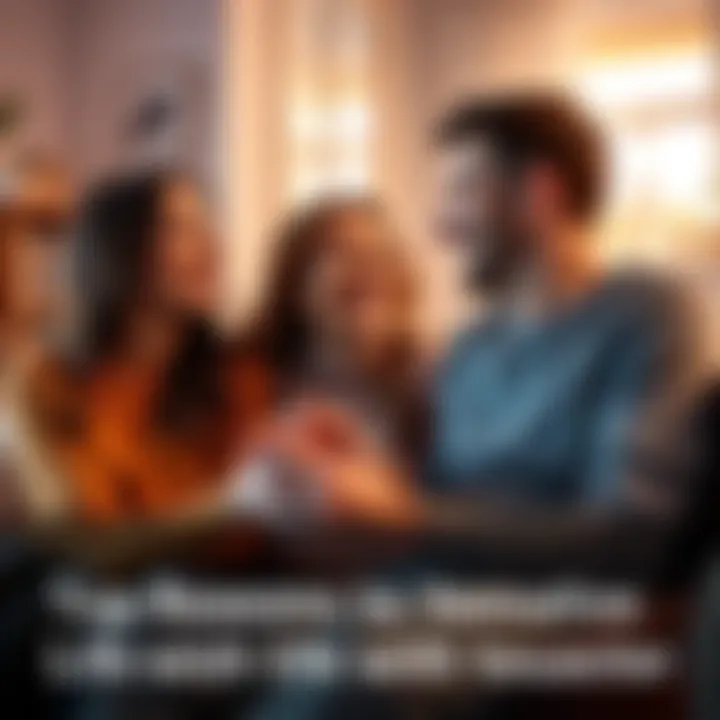 Happy couple enjoying time together A man and woman laughing together in a cozy living room, showcasing love and support while sharing their life.