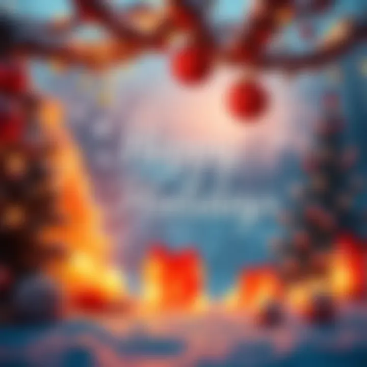 A festive holiday card with warm wishes for joy and connection among families as the New Year approaches.
