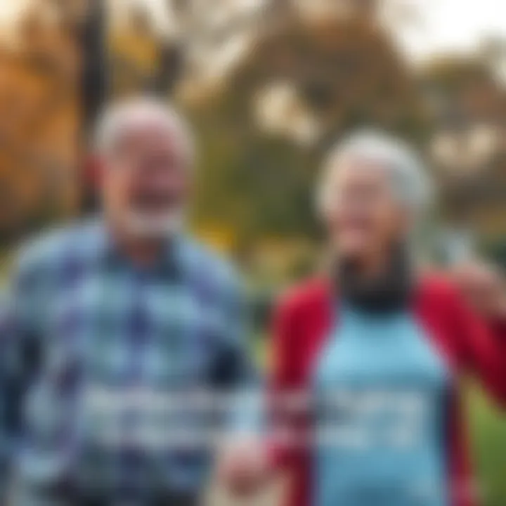 Happy older couple enjoying life An older couple smiling while walking hand in hand in a park, celebrating life after 60.