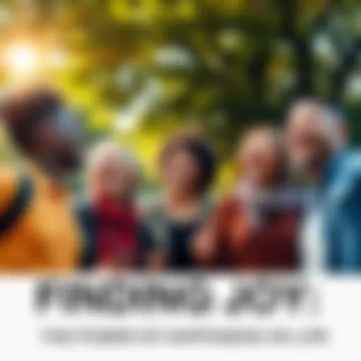 Group of diverse people smiling and celebrating together in a park, surrounded by nature