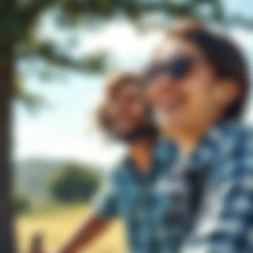 A person smiling while enjoying nature, reflecting satisfaction and happiness in life.