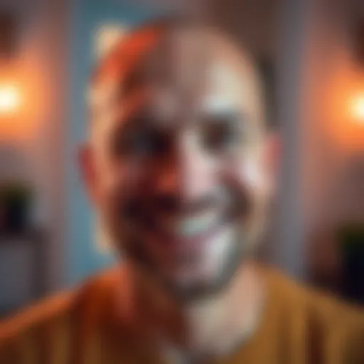A happy individual showing relief and satisfaction after removing a skin tag