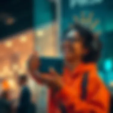 Excited buyer with PWS2 A happy person holding their new PWS2 with a big smile, celebrating their purchase in a bright setting.