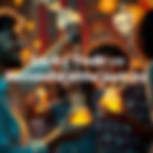 People celebrating a successful potion trade with Boaboa, showing joy and satisfaction.