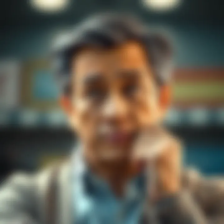 A thoughtful person named Harold considering options with a serious expression