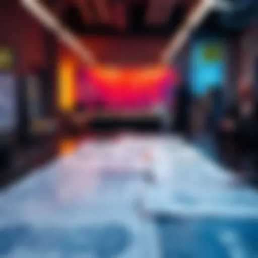 Harrow chassis blueprints displayed on a table A collection of Harrow chassis blueprints spread out, with a player examining them curiously