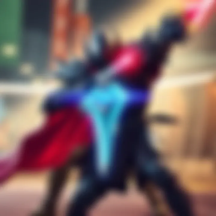 Harrow Prime in Action A powerful character known as Harrow Prime engages in battle, showcasing new abilities and weapons in the arena.