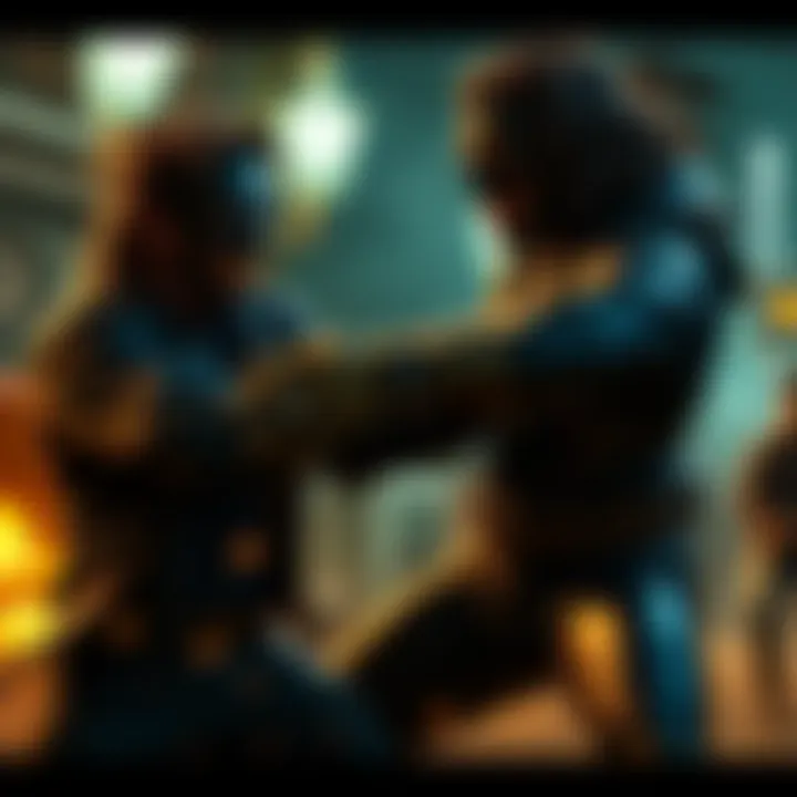 Harry's Funny Fight with Kraven Harry humorously attacks Kraven during a serious scene, mixing comedy with action