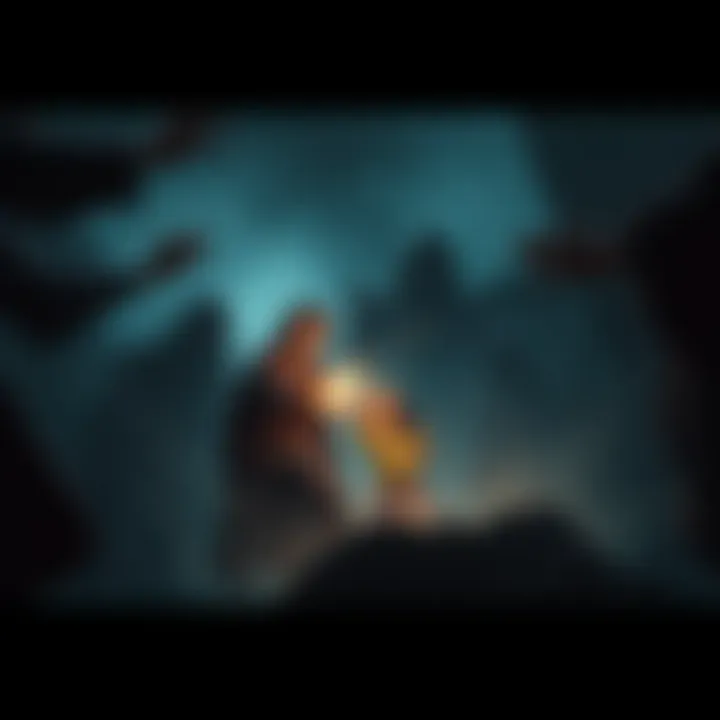 Harry and Hermione using magic to save Sirius from approaching Dementors in a dark, misty setting