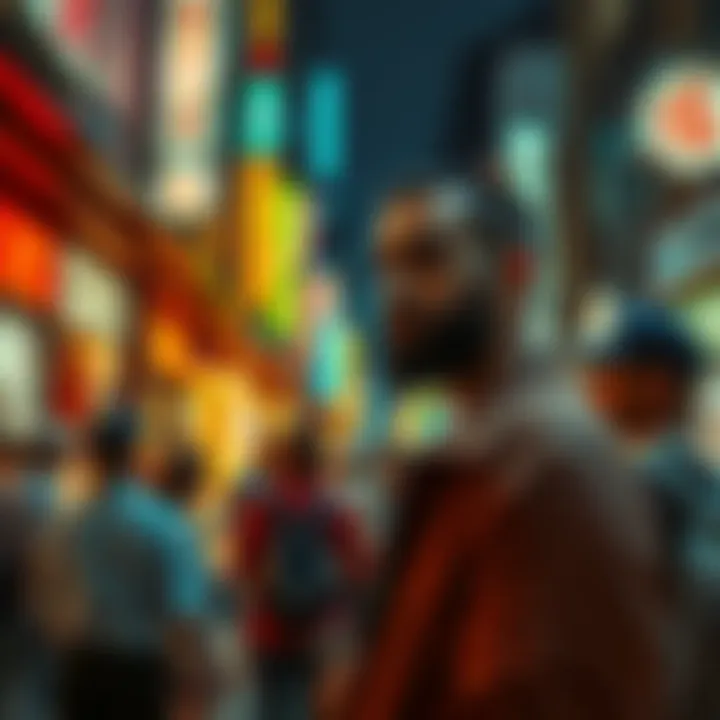 Hasan in Japan Hasan discussing cultural dynamics with white people in Japan, showing diverse interactions in an urban setting.